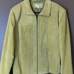 Yvonne La Marie Green Suede Leather Full Zip Jacket Women's SIZE 12 #15